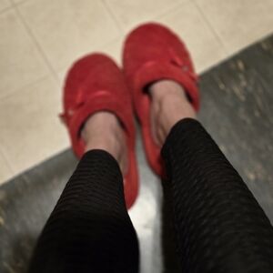 Women's Plush Red Slippers